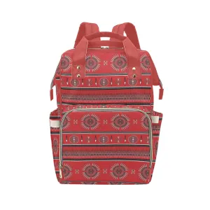 Evening Feather Wheel Blush Multi-Function Diaper Backpack/Diaper Bag