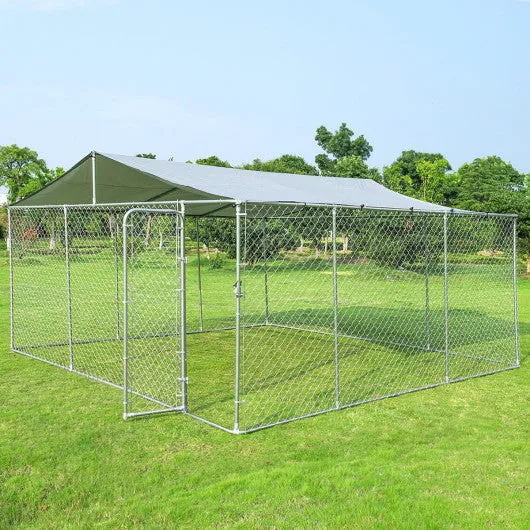 15' x 15' Large Pet Dog Run House Kennel Shade Cage-Dog kennel