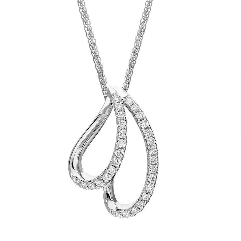 18ct White Gold 0.33ct Diamond Necklace