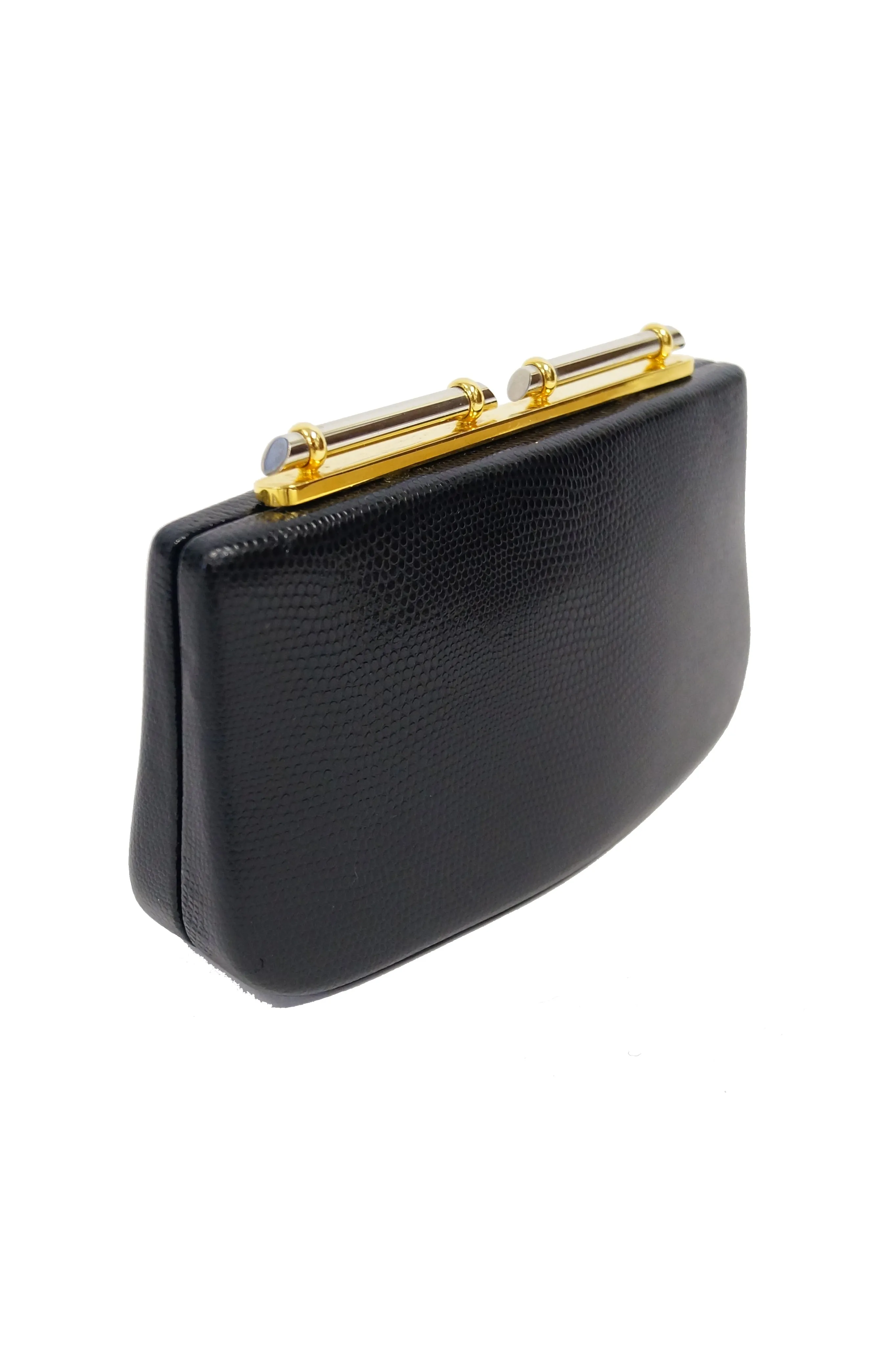 1980s Rodo Embossed Leather Crossbody Clutch