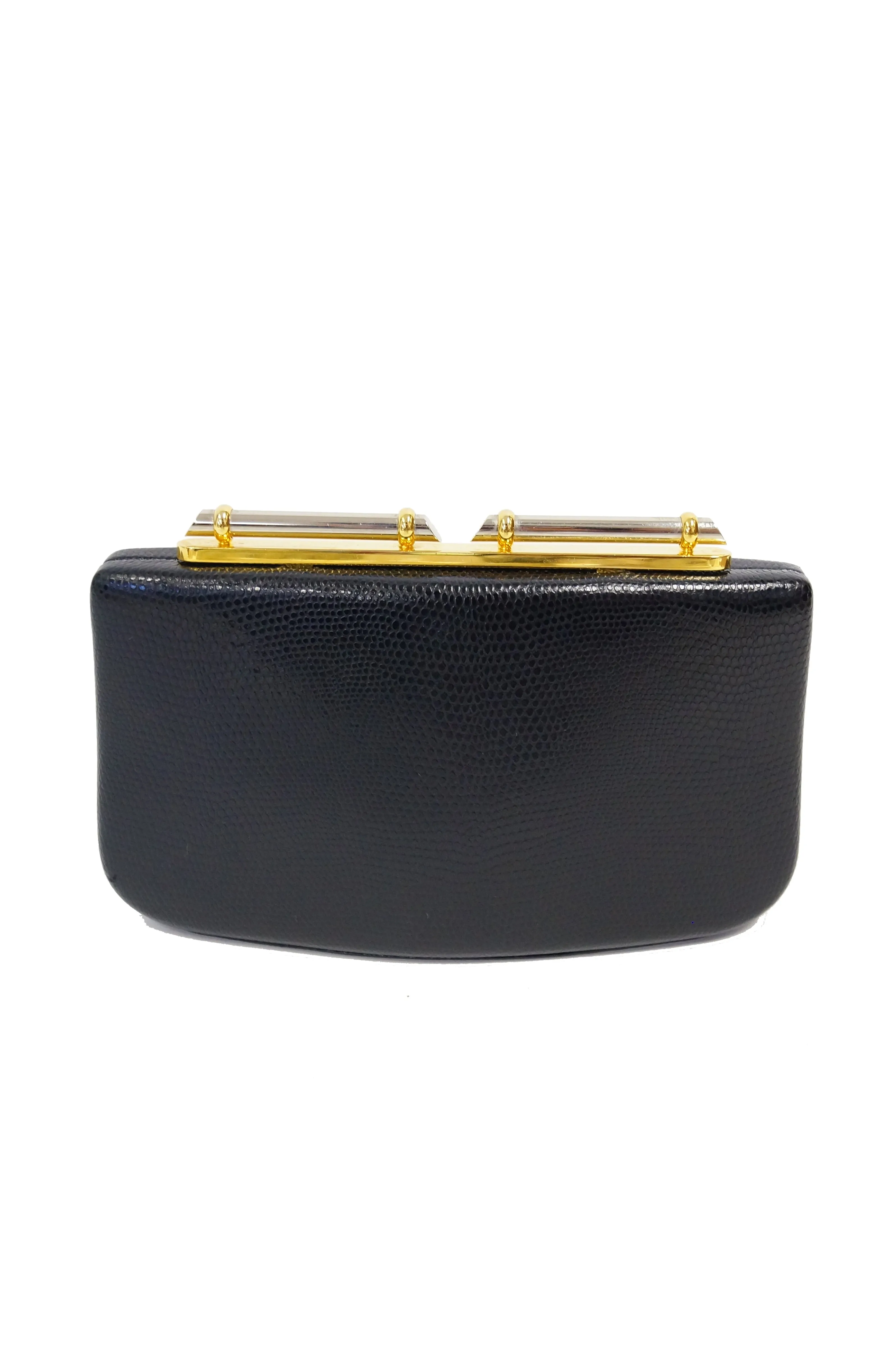 1980s Rodo Embossed Leather Crossbody Clutch