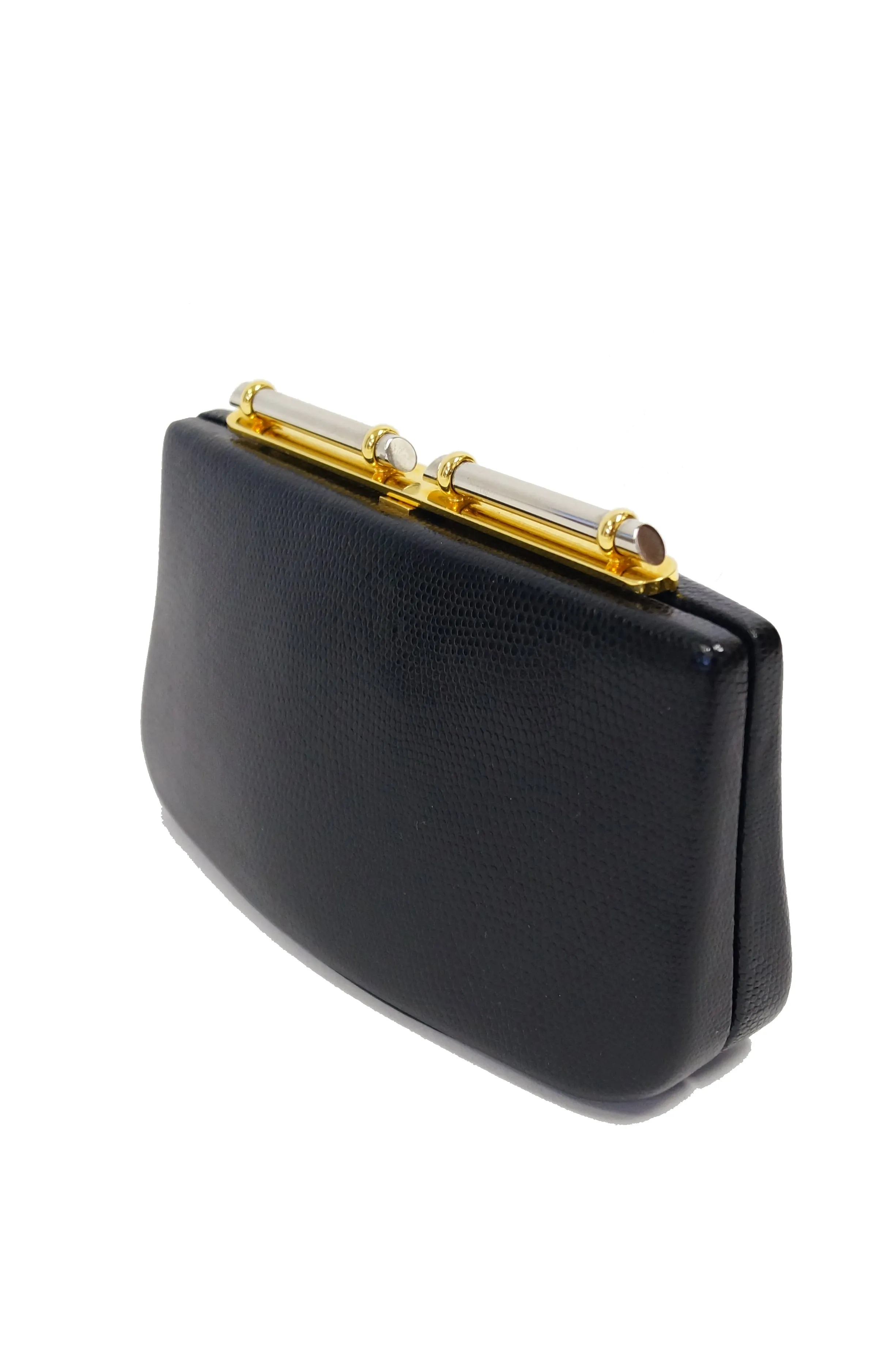 1980s Rodo Embossed Leather Crossbody Clutch