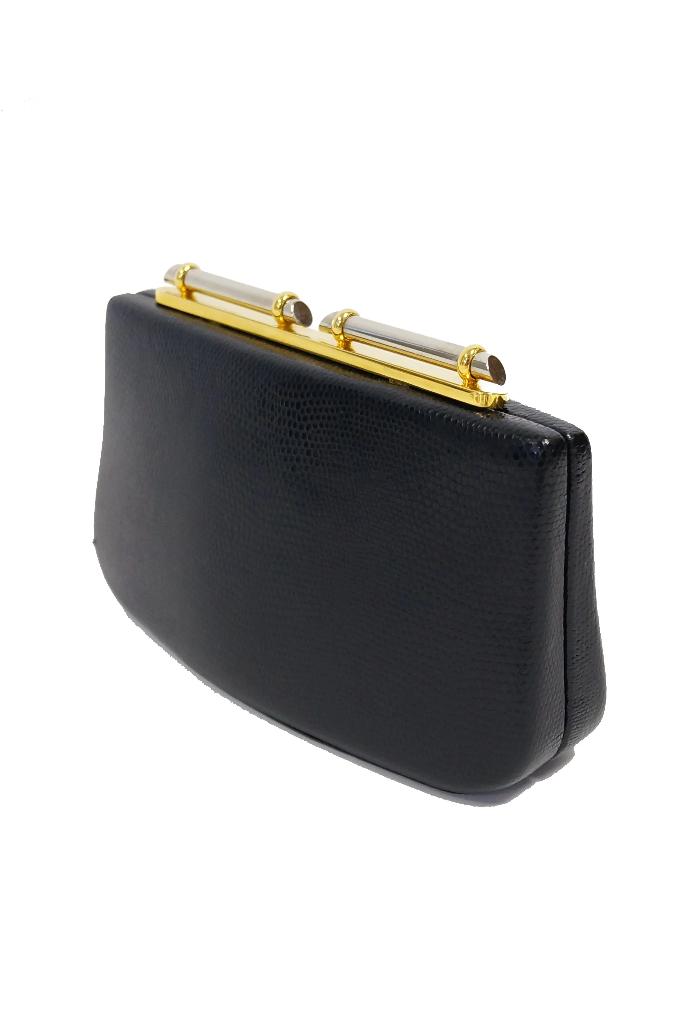 1980s Rodo Embossed Leather Crossbody Clutch