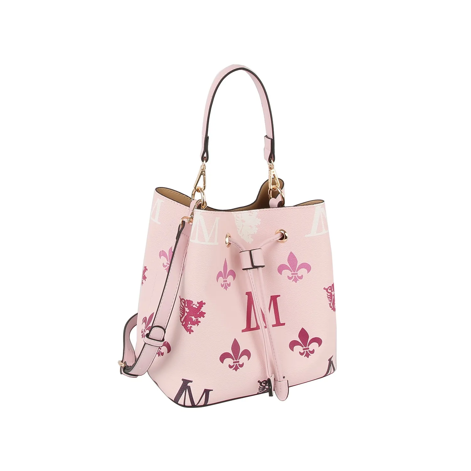 2 in 1 medium monogram bucket bag with matching purse