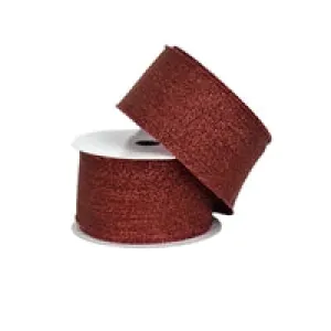 2.5" x 10YD Sparkle Stiff Metallic Woven Ribbon | YT