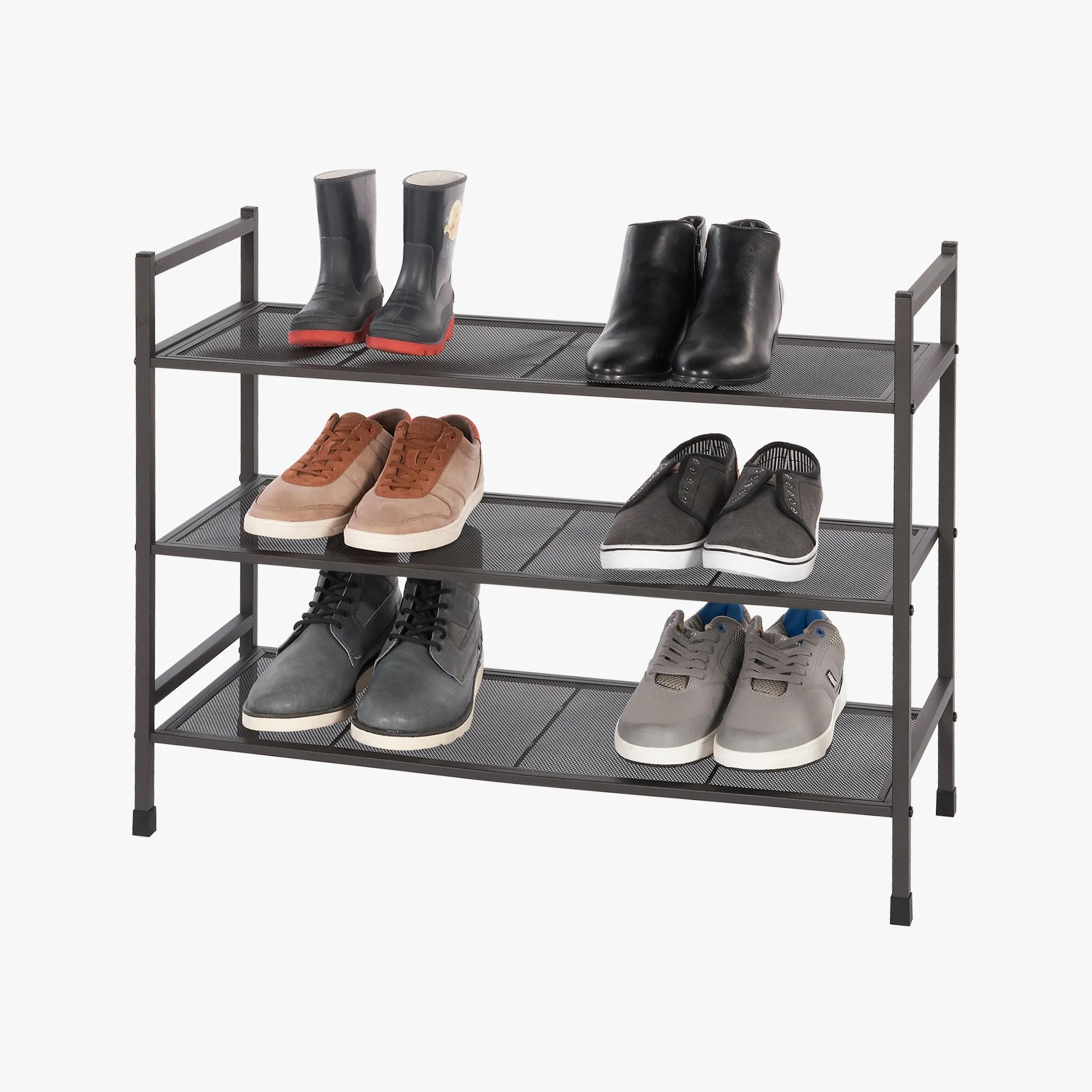 3-Tier Stackable Metal Shoe Rack