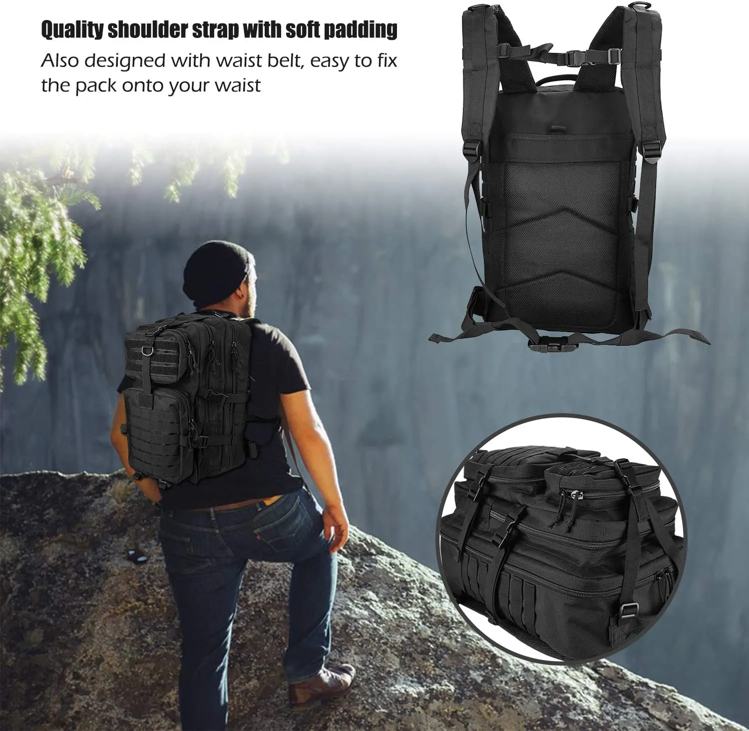 42L Large Capacity Military Tactical Backpack | ProCase