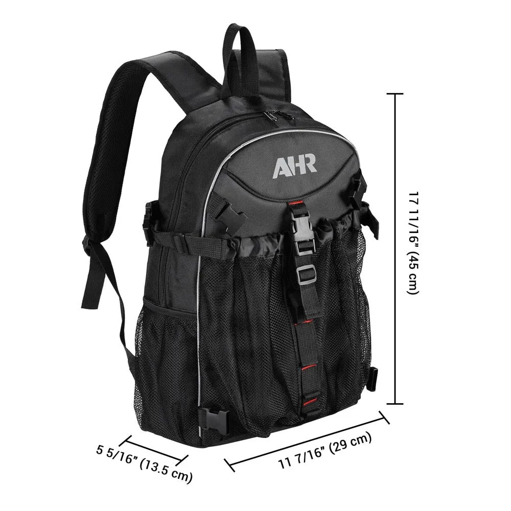 AHR Motorcycle Backpack with Large Capacity Helmet Baseball Storage