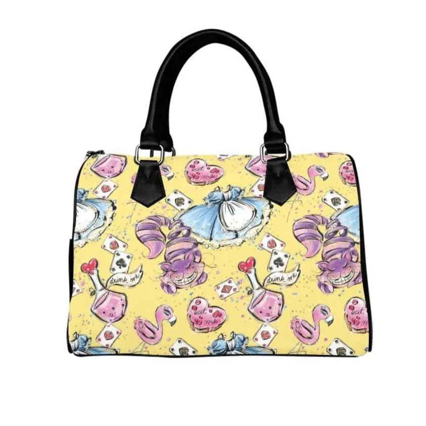 ALICE IN WONDERLAND BARREL TYPE HANDBAG