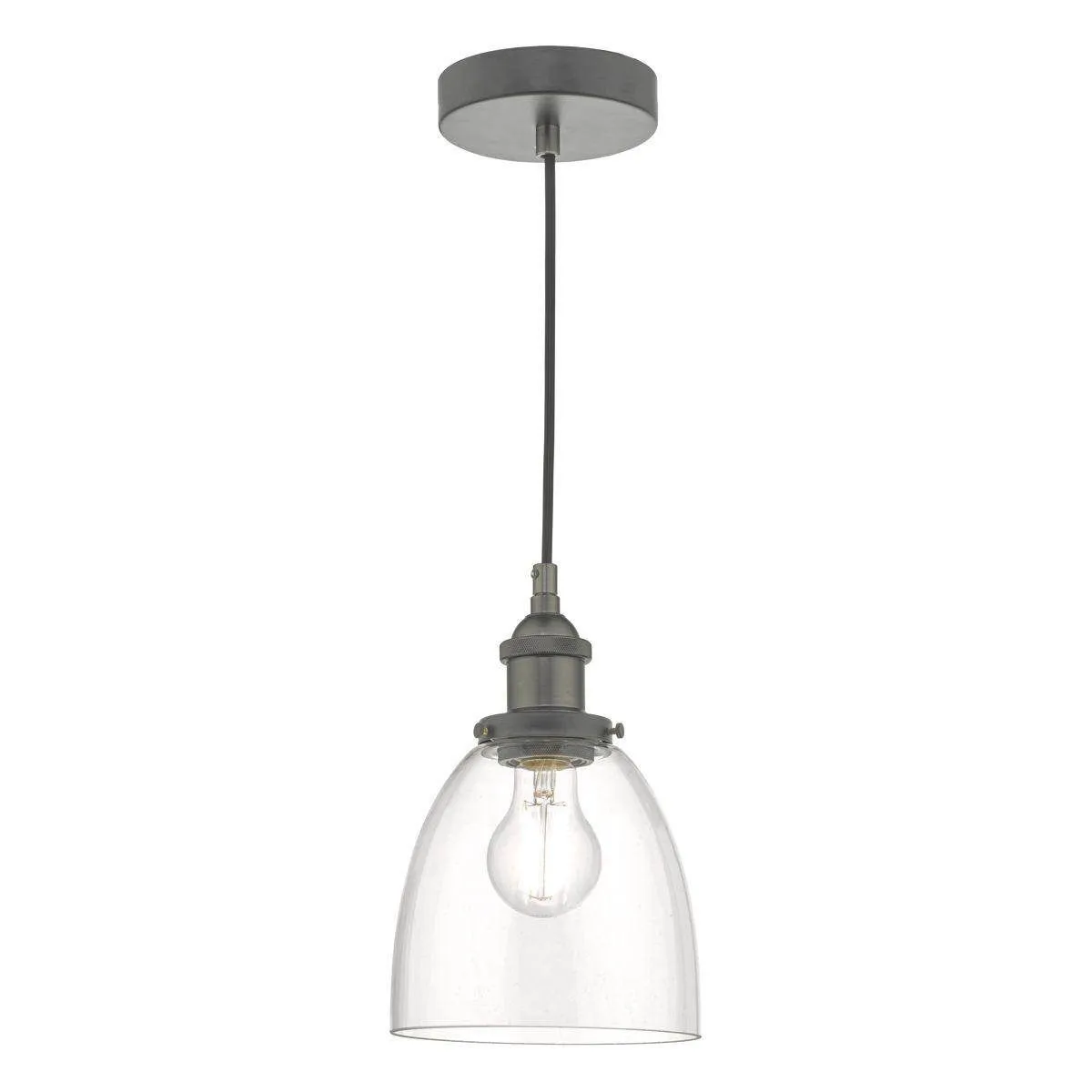 Arvin Pendant Antique Chrome & Glass