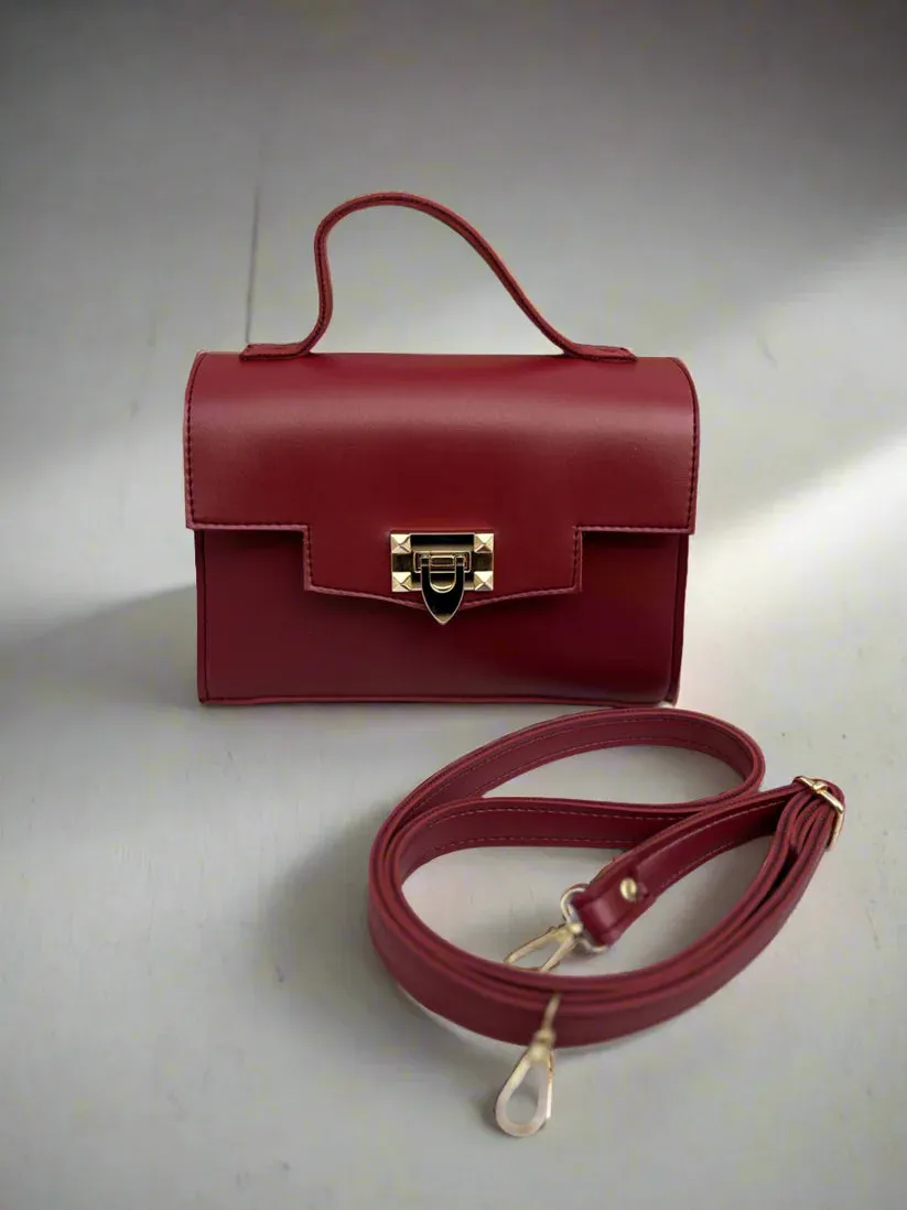 Aurum Chic Crossbody Bag “Burgundy