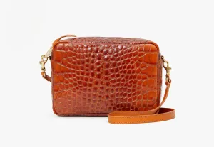 Autumn Croco Crossbody Midi Sac