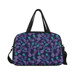 Beaded Blue Nouveau Fitness Handbag