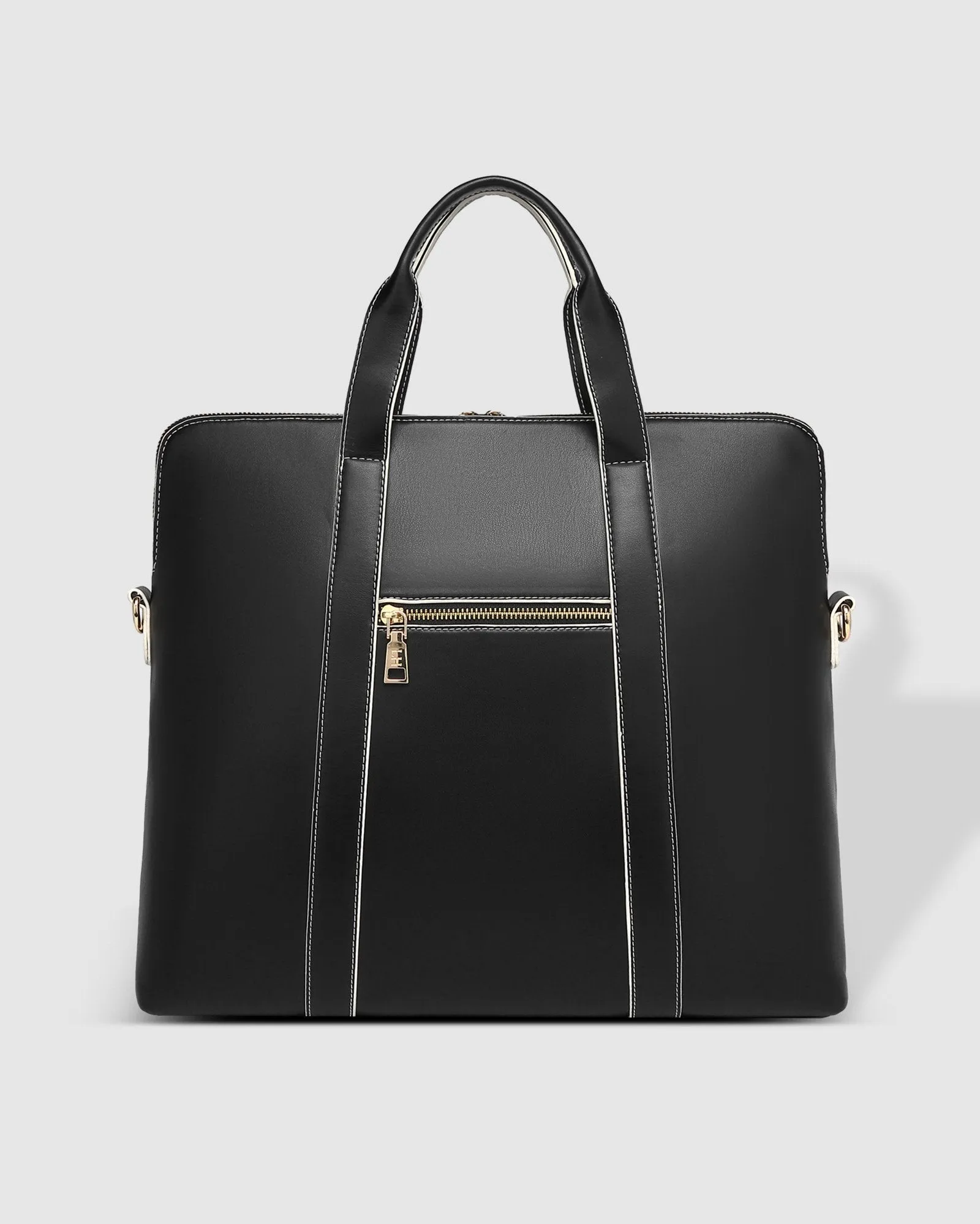 Black Contrast Trim Laptop Bag