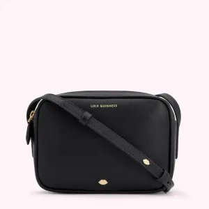 BLACK LEATHER COLE CROSSBODY BAG