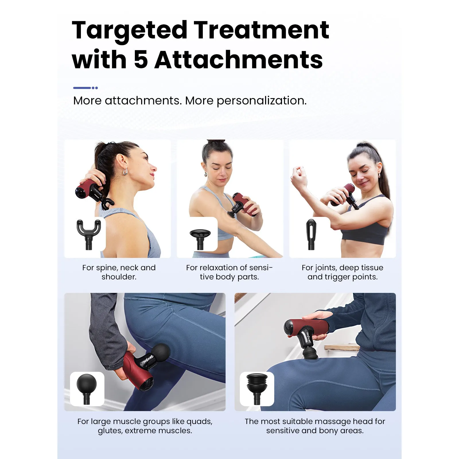 Bob & Brad Q2 Red Mini Massage Gun Deep Tissue Percussion Massager Portable Rechargeable Ideal Gift