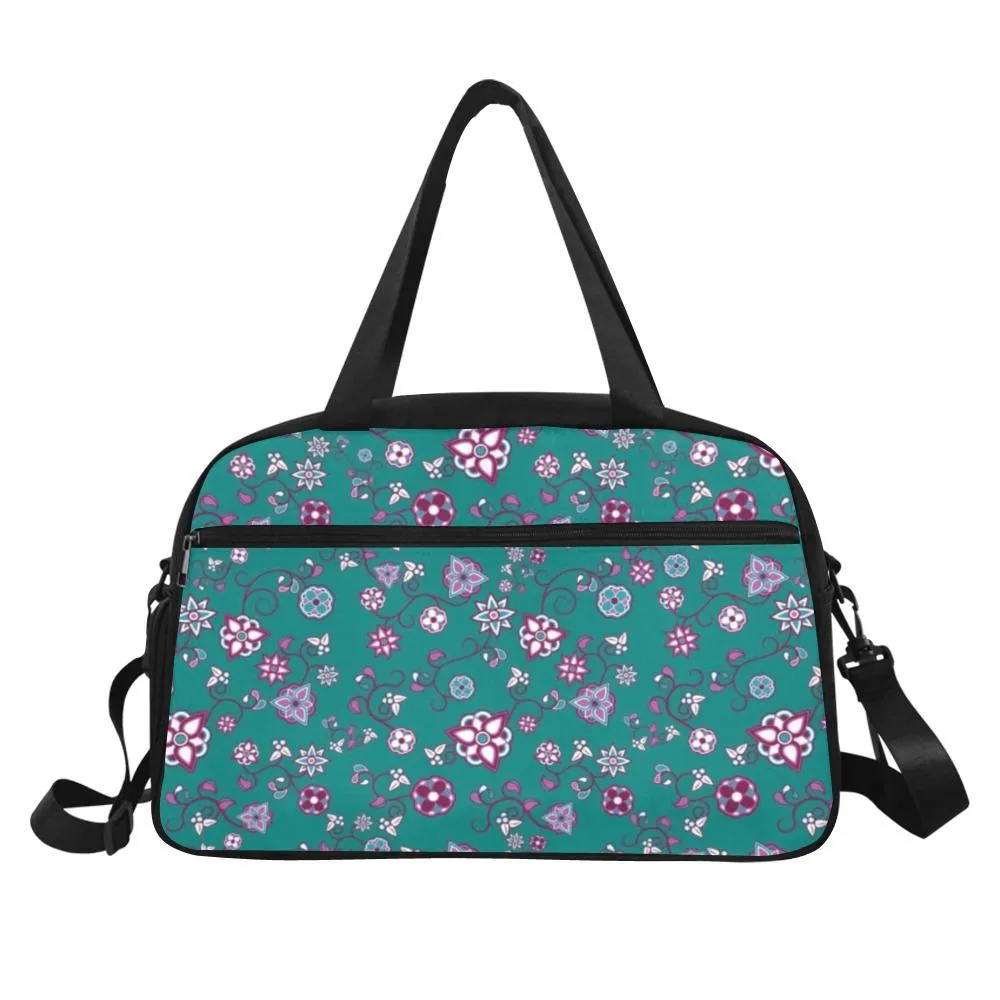 Burgundy Bloom Fitness Handbag