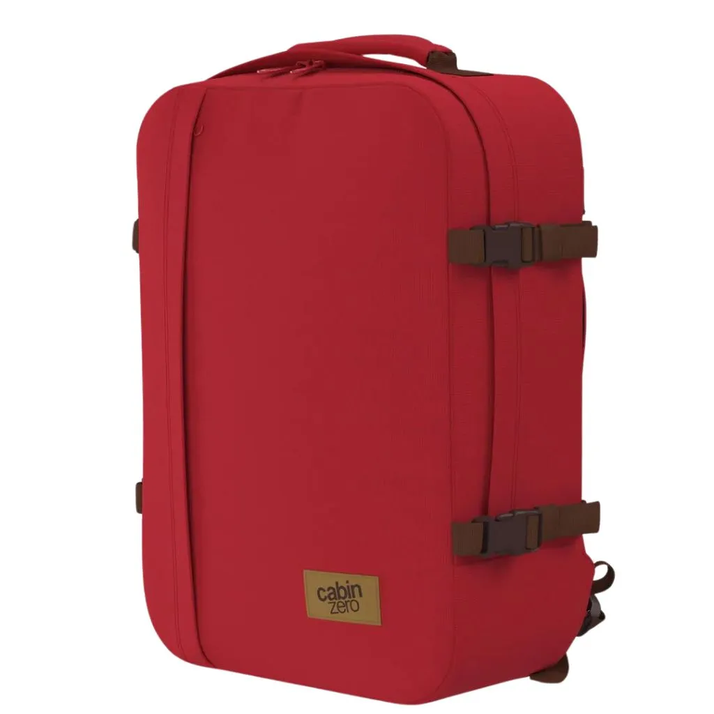 CabinZero Classic 44L Lightweight Carry On Backpack - London Red