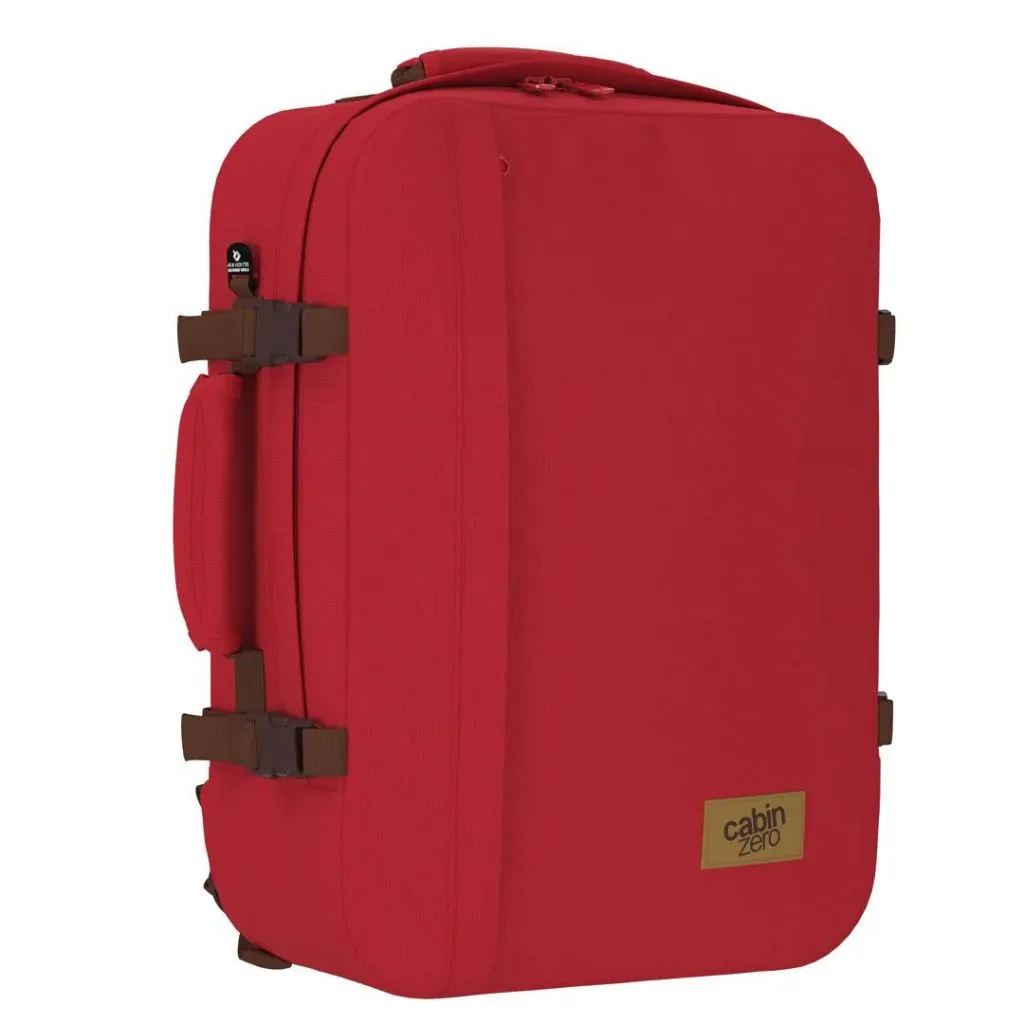 CabinZero Classic 44L Lightweight Carry On Backpack - London Red