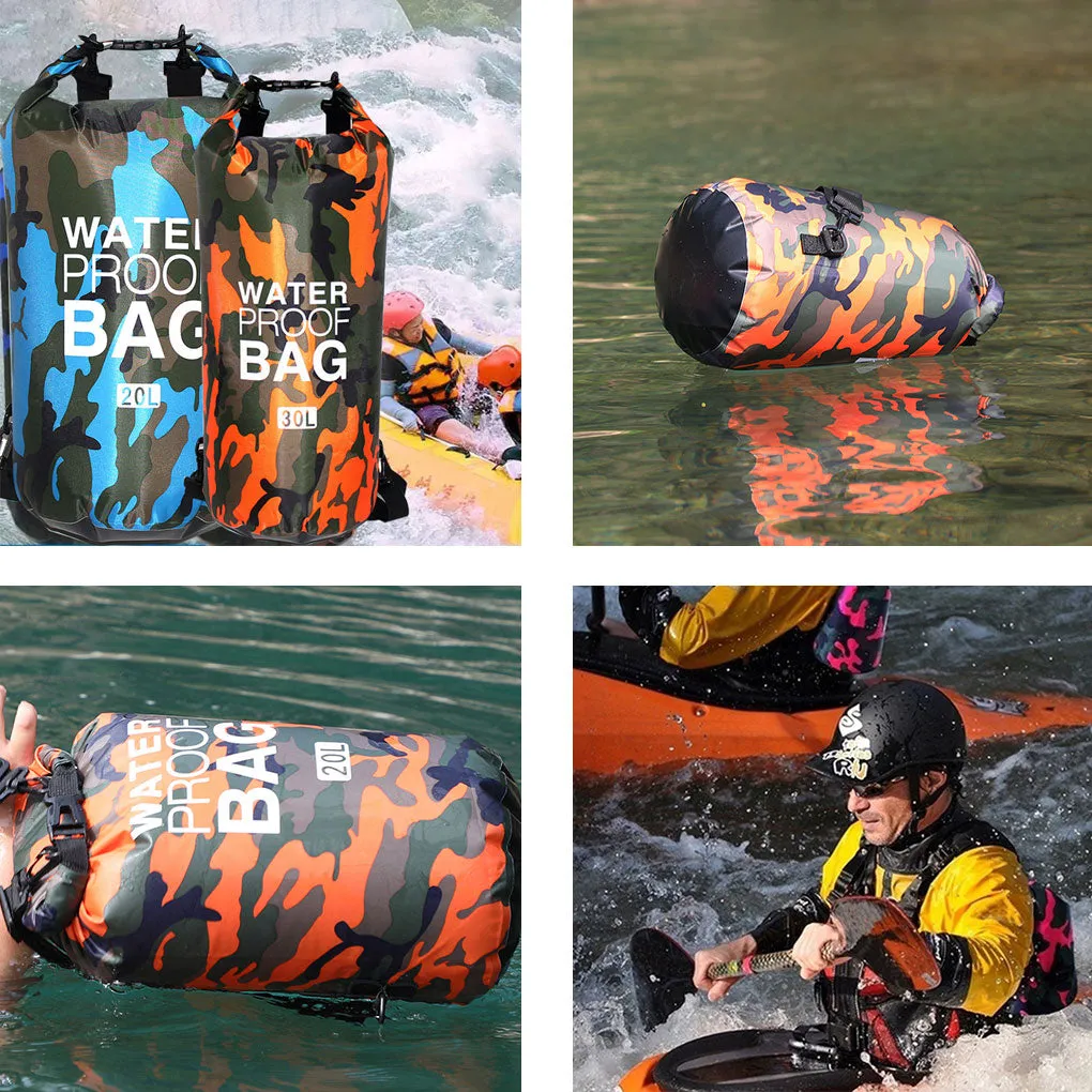 Camouflage Waterproof Dry Bag - various sizes & colors