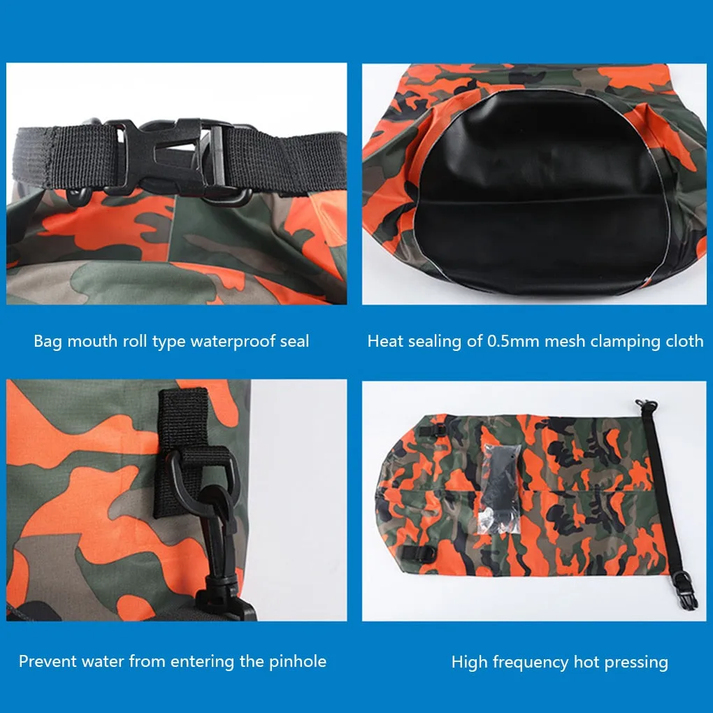 Camouflage Waterproof Dry Bag - various sizes & colors