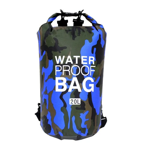 Camouflage Waterproof Dry Bag - various sizes & colors