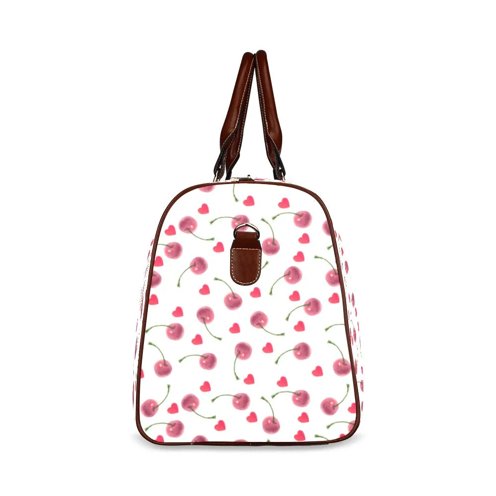 Cherries Waterproof Travel Bag/Small (Model 1639)