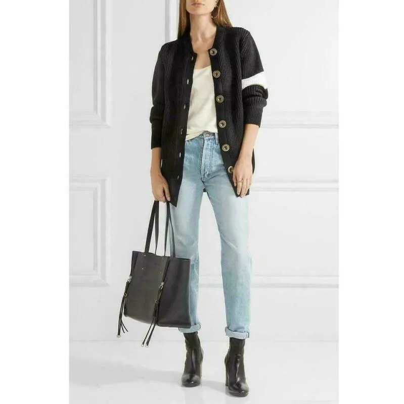 Chloé Milo Medium Suede Black Leather Tote