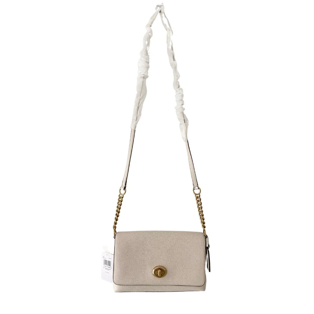 COACH Crosstown Leather Crossbody Bag Cream