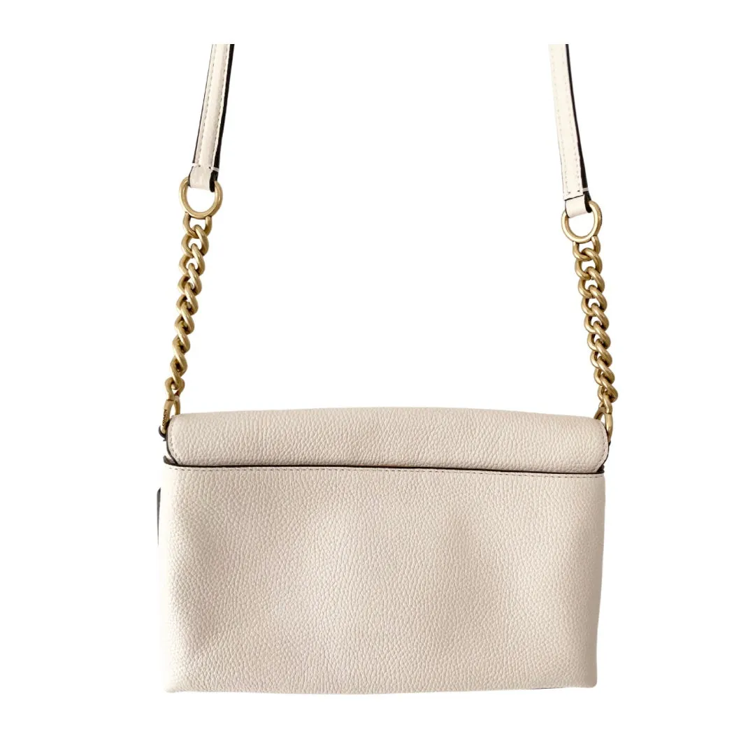 COACH Crosstown Leather Crossbody Bag Cream