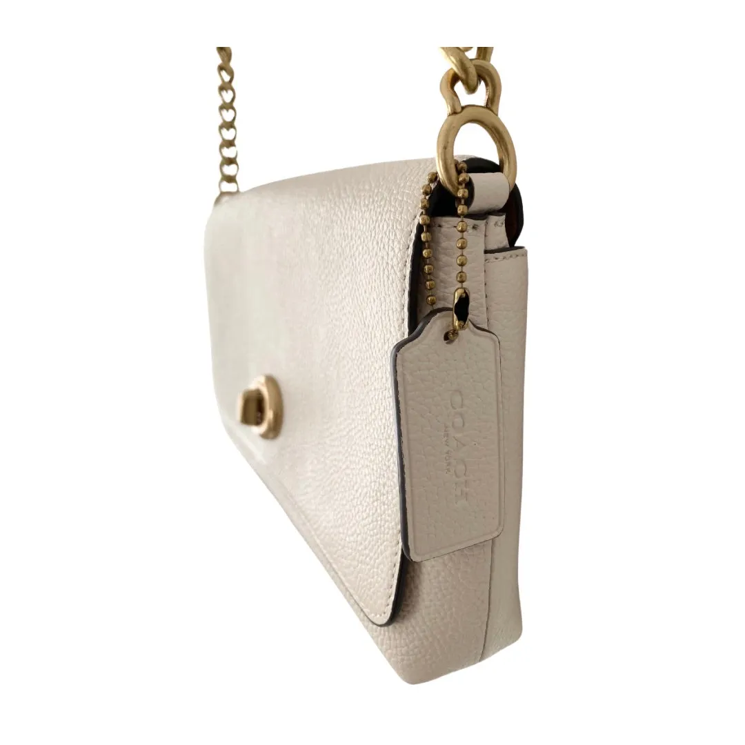 COACH Crosstown Leather Crossbody Bag Cream