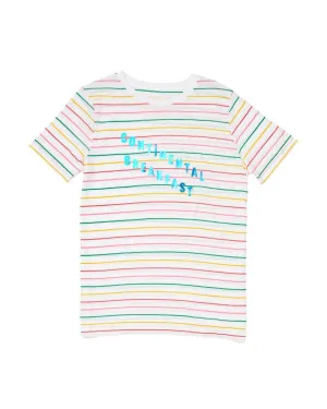 Continental Breakfast Striped Tee