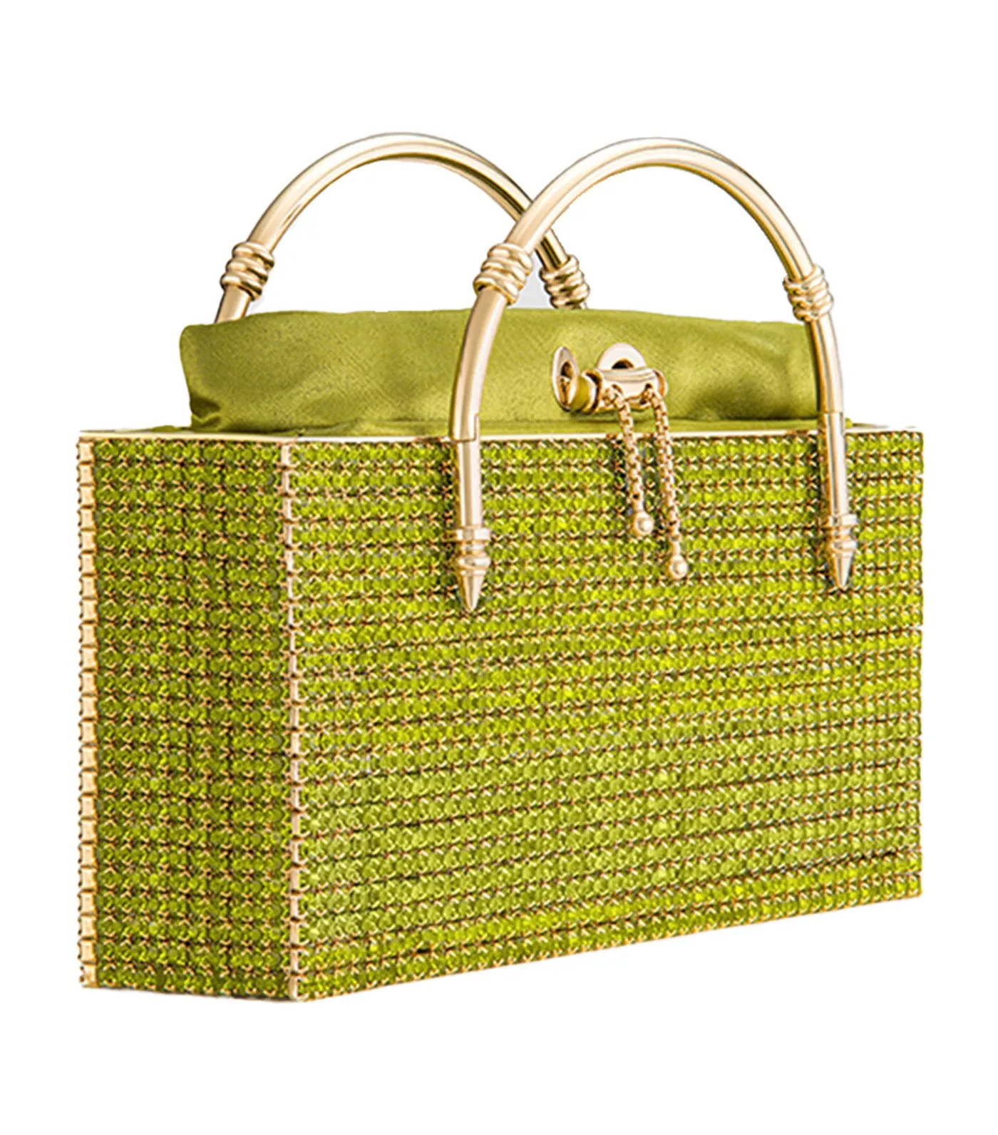 Cupchain Crystal Bag Olive-Gold