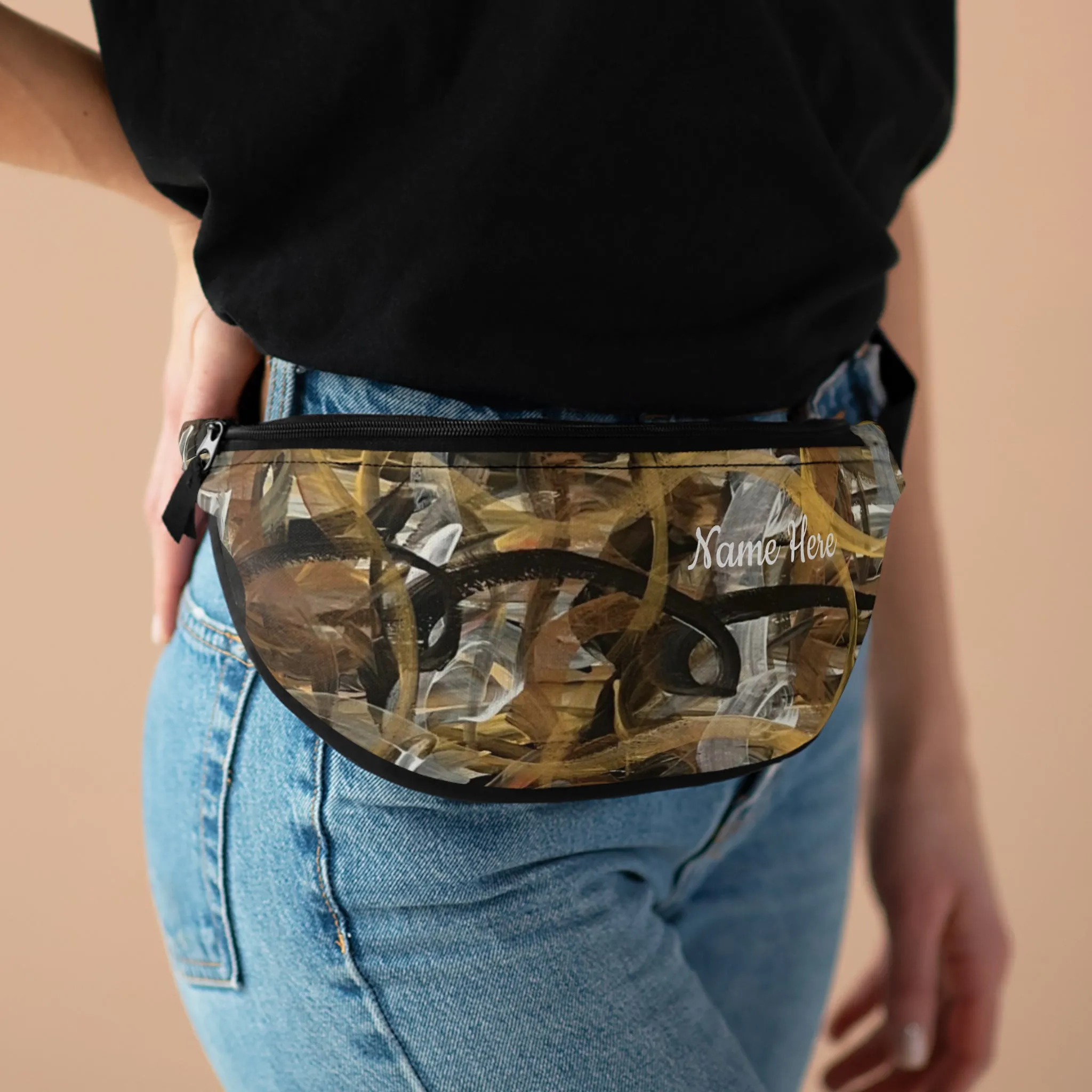 Customizable Metallic Loops Belt Bag by Deanna Caroon