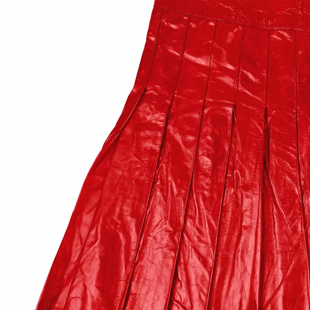 Customized Leather Utility Kilt Classic Red