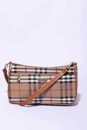 Detachable Strap Printed Shoulder Bag