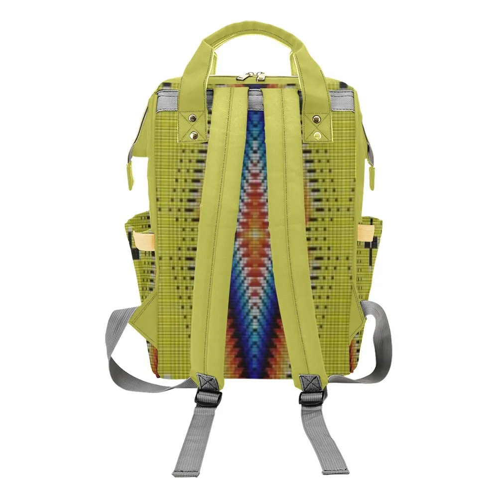 Diamond in the Bluff Yellow Multi-Function Diaper Backpack/Diaper Bag