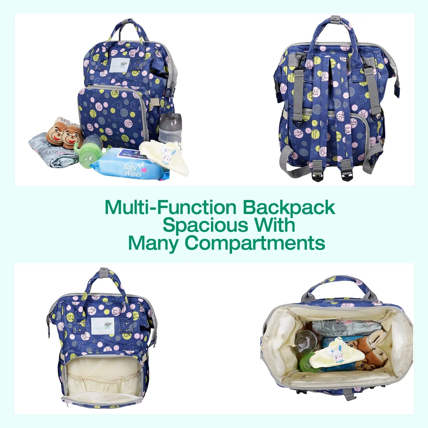 Diaper Bag 
Maternity Backpack Animal Printed
 Blue