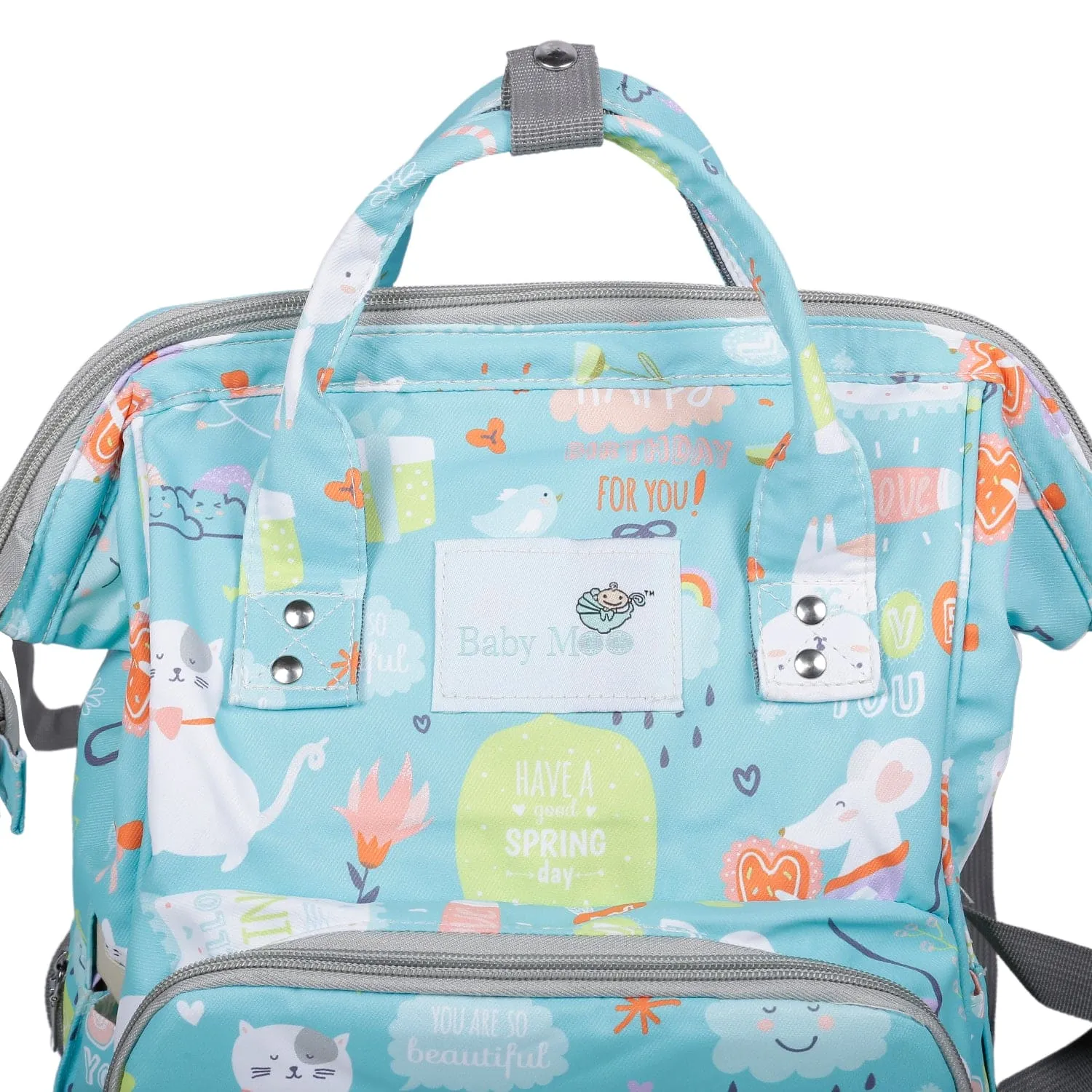 Diaper Bag 
Maternity Backpack Spring In The Garden Blue