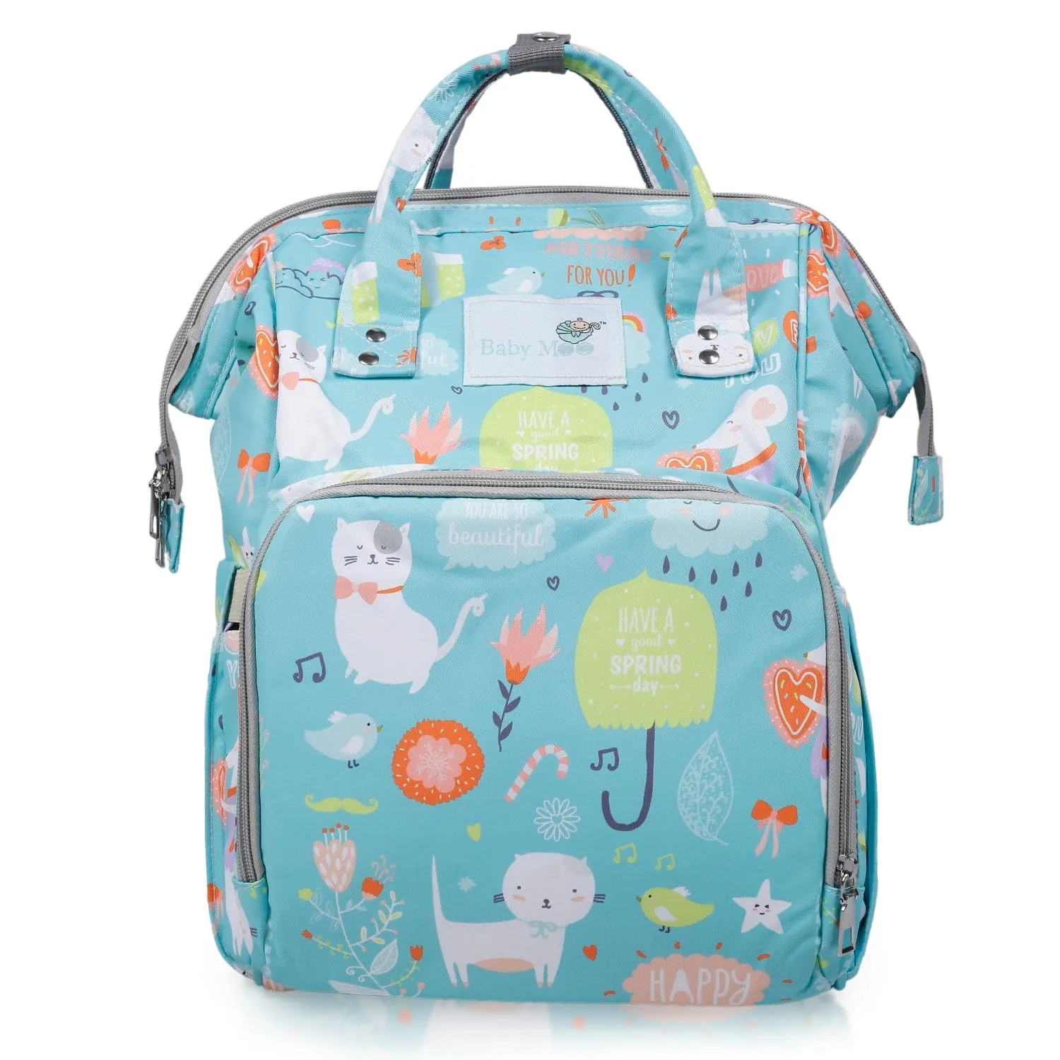 Diaper Bag 
Maternity Backpack Spring In The Garden Blue