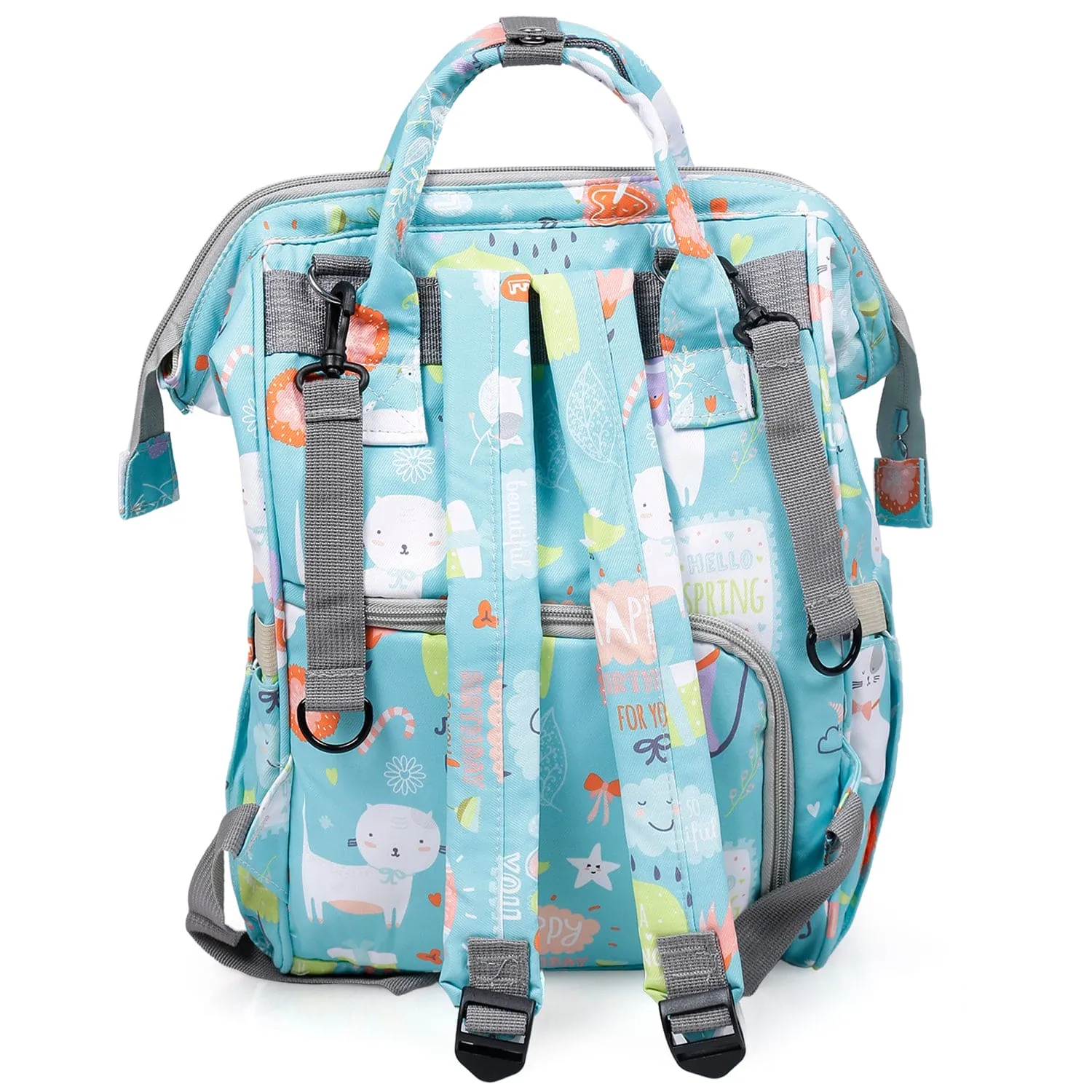 Diaper Bag 
Maternity Backpack Spring In The Garden Blue