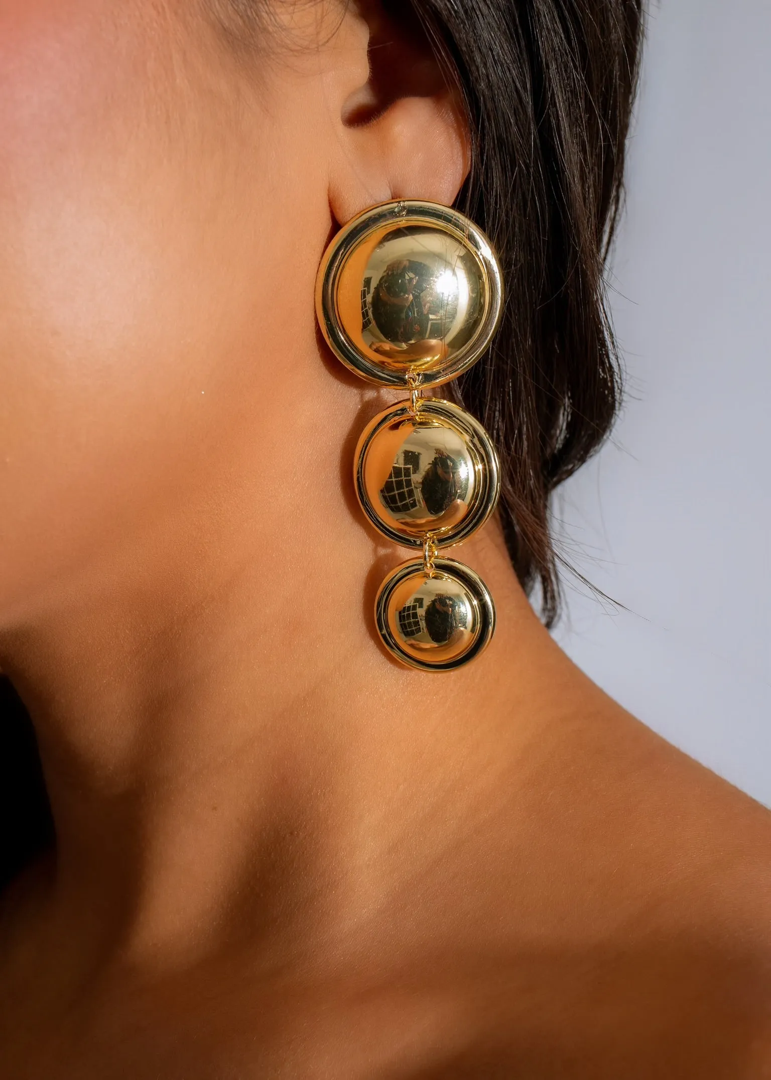 Double Elegance Earrings Gold