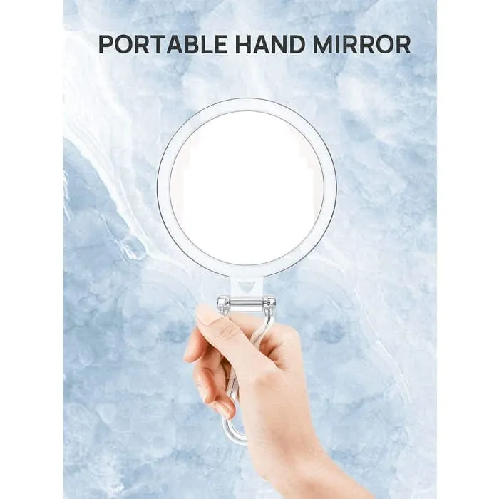 Double-sided 1x/20x Magnifying Foldable Makeup Mirror For Handheld, Table And Travel Usage