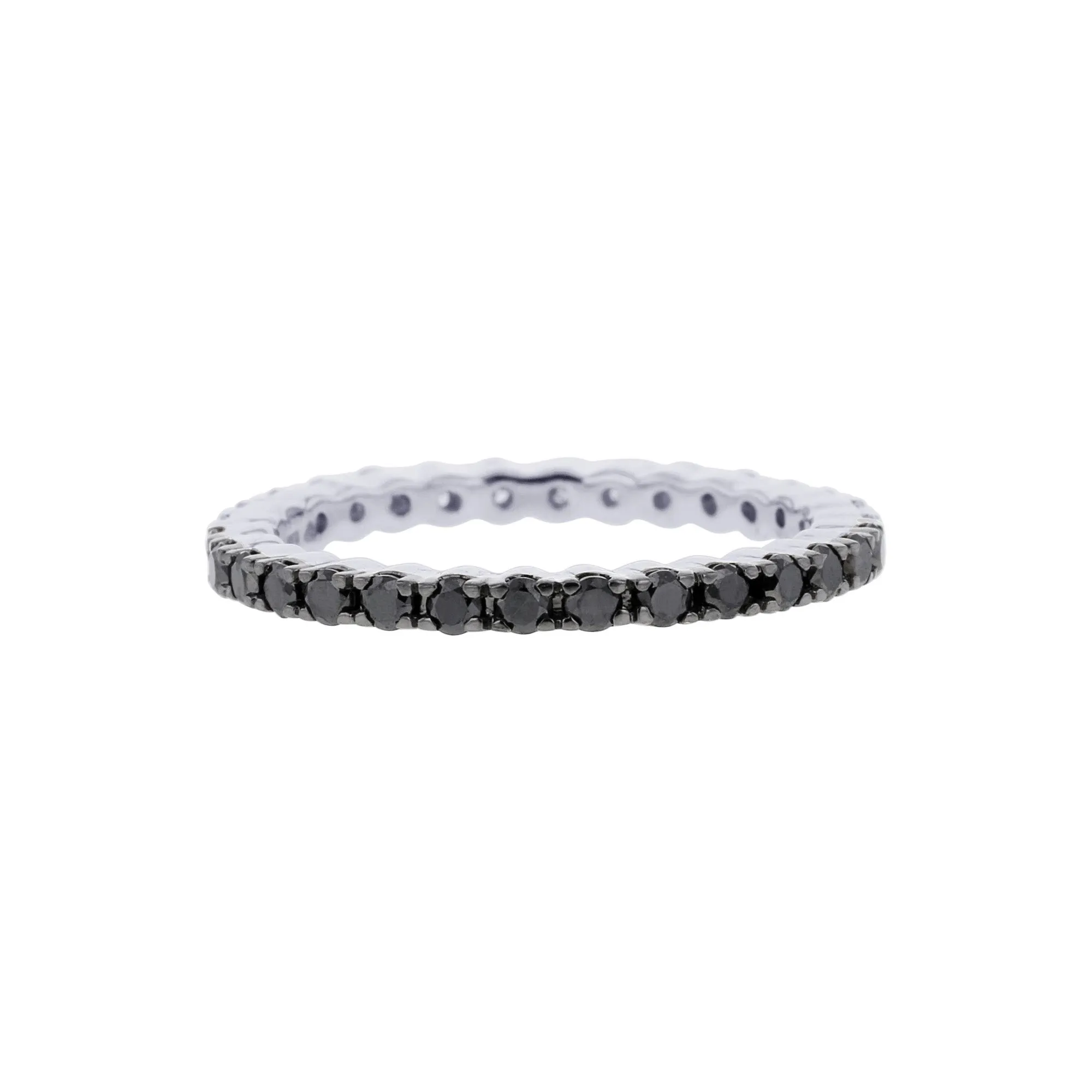 Duo Black and White Eternity Diamond Ring