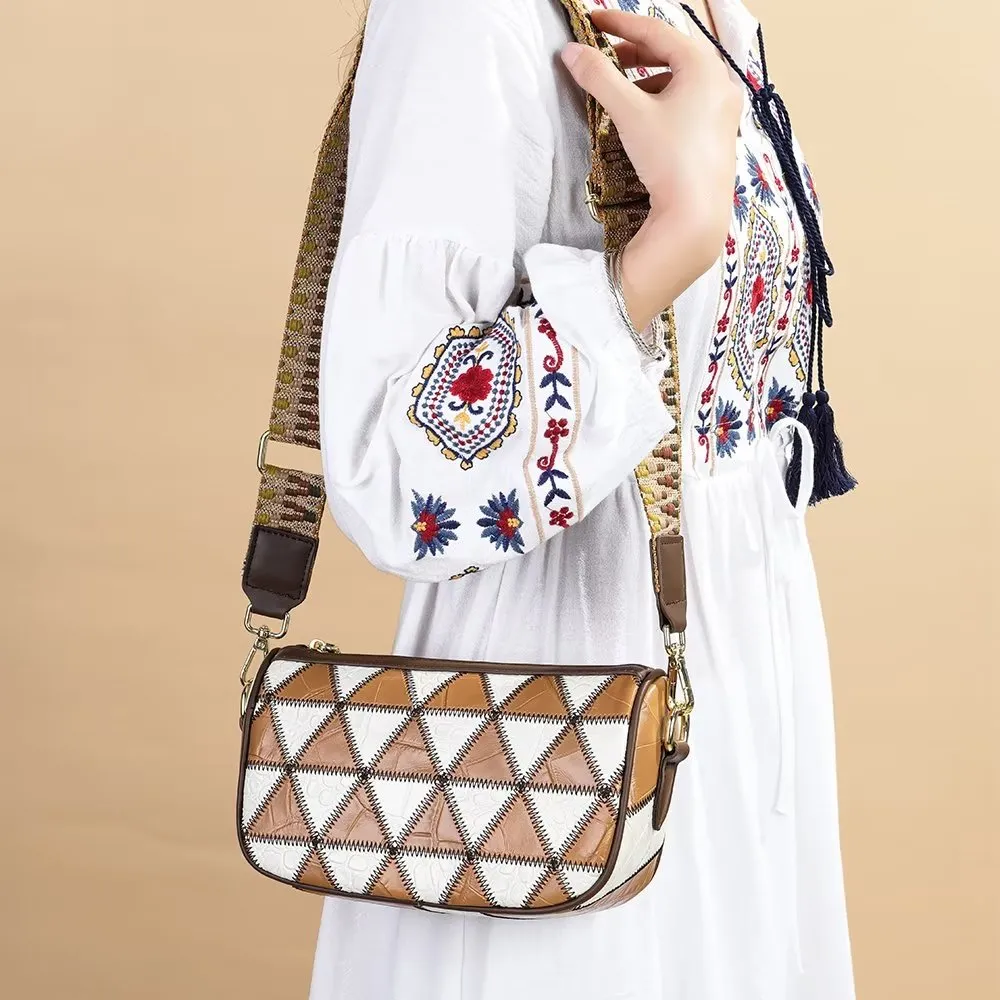 Elegant Cowhide Crossbody Shoulder Bag