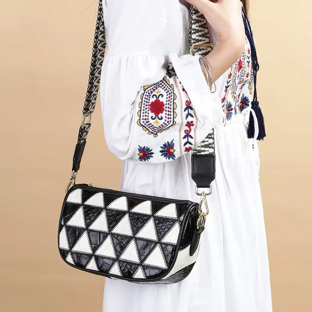 Elegant Cowhide Crossbody Shoulder Bag