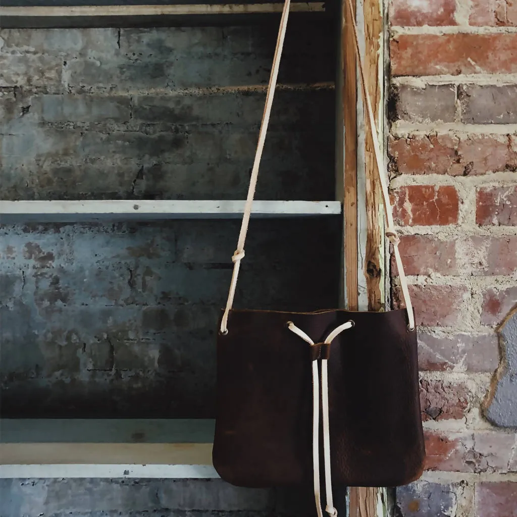 Falling For You Leather Crossbody Purse - Rustic Brown