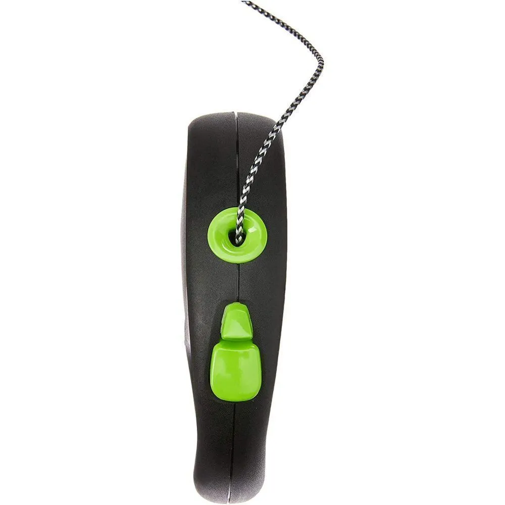 Flexi 5m Medium Green Black Design Cord Retractable Dog Lead