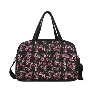 Floral Green Black Fitness Handbag