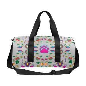 Geometric Floral Fall - Gray Duffle Bag